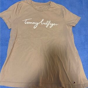 Tommy Hilfiger Women's Beige Short Sleeve Tee